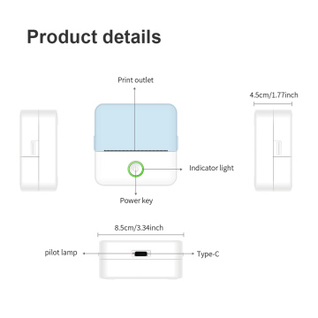 Imprimante thermique de reçu portable 58mm mobile de poche avec interface USB/Bluetooth
